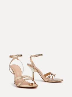 Or - Sandales à talons Linzi Bronte avec double sangle avant