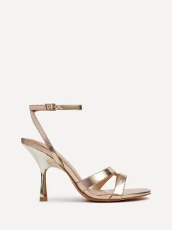 Or - Sandales à talons Linzi Bronte avec double sangle avant