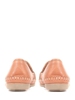 Orange - Escarpins Pavers en cuir à enfiler