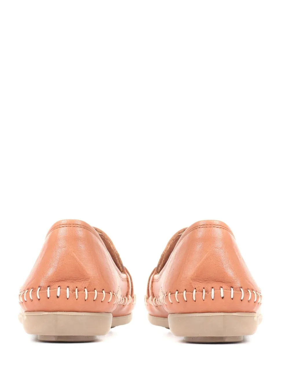 Orange - Escarpins Pavers en cuir à enfiler