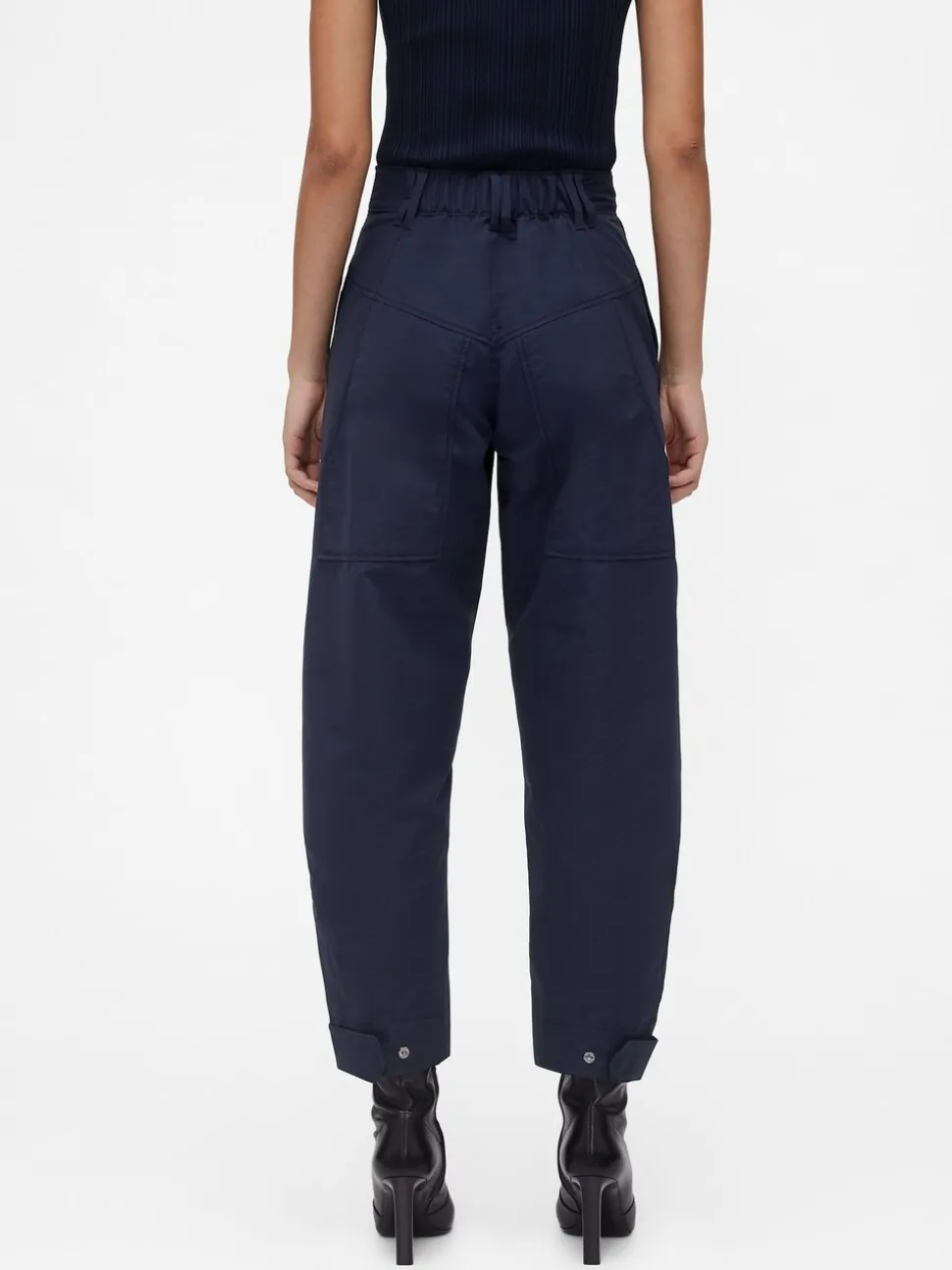 Pantalon barillet taille haute