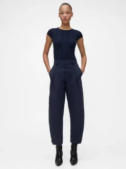 Pantalon barillet taille haute