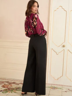 Pantalon Love & Roses large à boucle