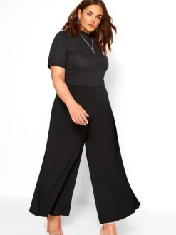 Pantalon Yours Curve Palazzo très large en jersey