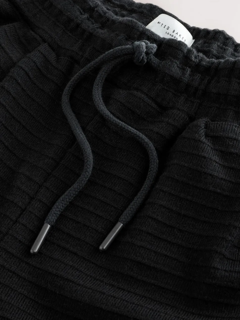 Pantalons B by Ted Baker côtelés en maille Jambe large Noir