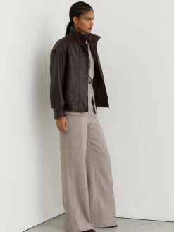 Pantalons Reiss Isla habillés à jambes larges texturés