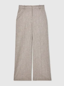 Pantalons Reiss Isla habillés à jambes larges texturés