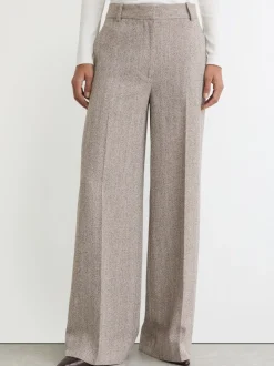 Pantalons Reiss Isla habillés à jambes larges texturés