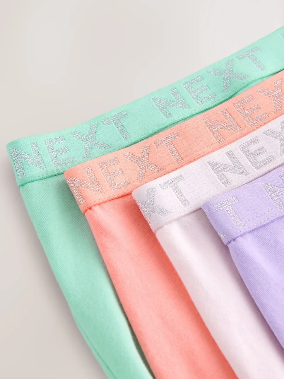 pastel - Lot de 4 culottes à logo en coton
