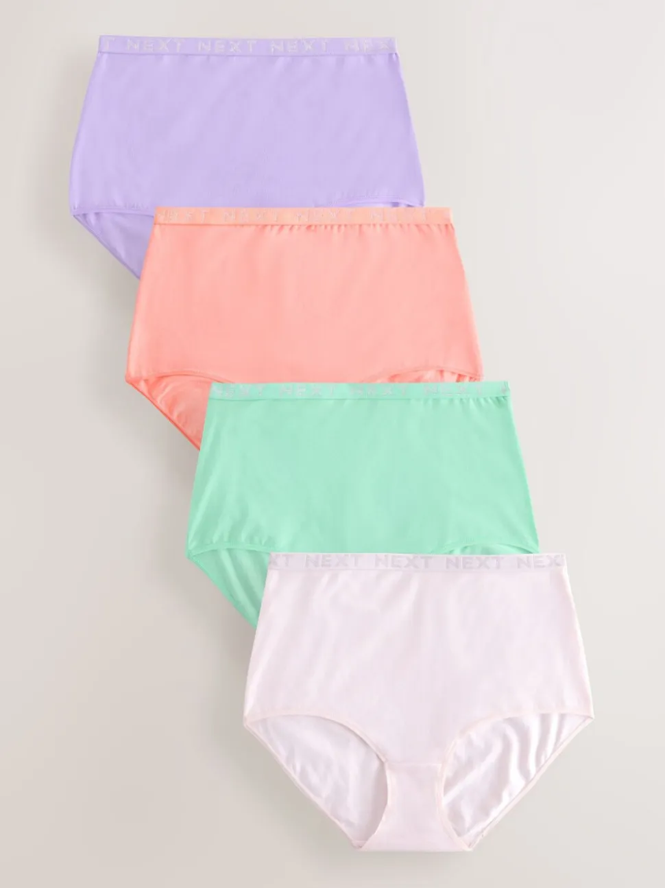 pastel - Lot de 4 culottes à logo en coton