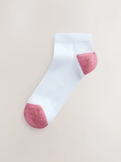 pastel - Lot de 4 paires de chaussettes de sport blanches à talon et bout
