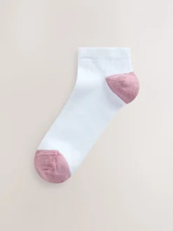 pastel - Lot de 4 paires de chaussettes de sport blanches à talon et bout