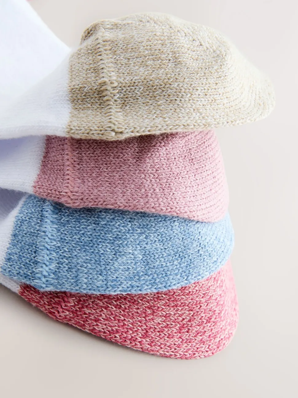pastel - Lot de 4 paires de chaussettes de sport blanches à talon et bout