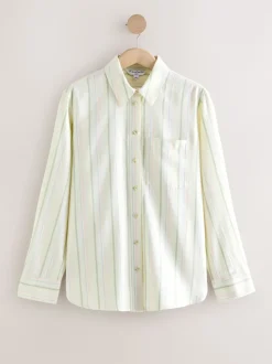 Pastel rayé - 100Chemises décontractées en coton à boutons Manches longues Chemises décontractées