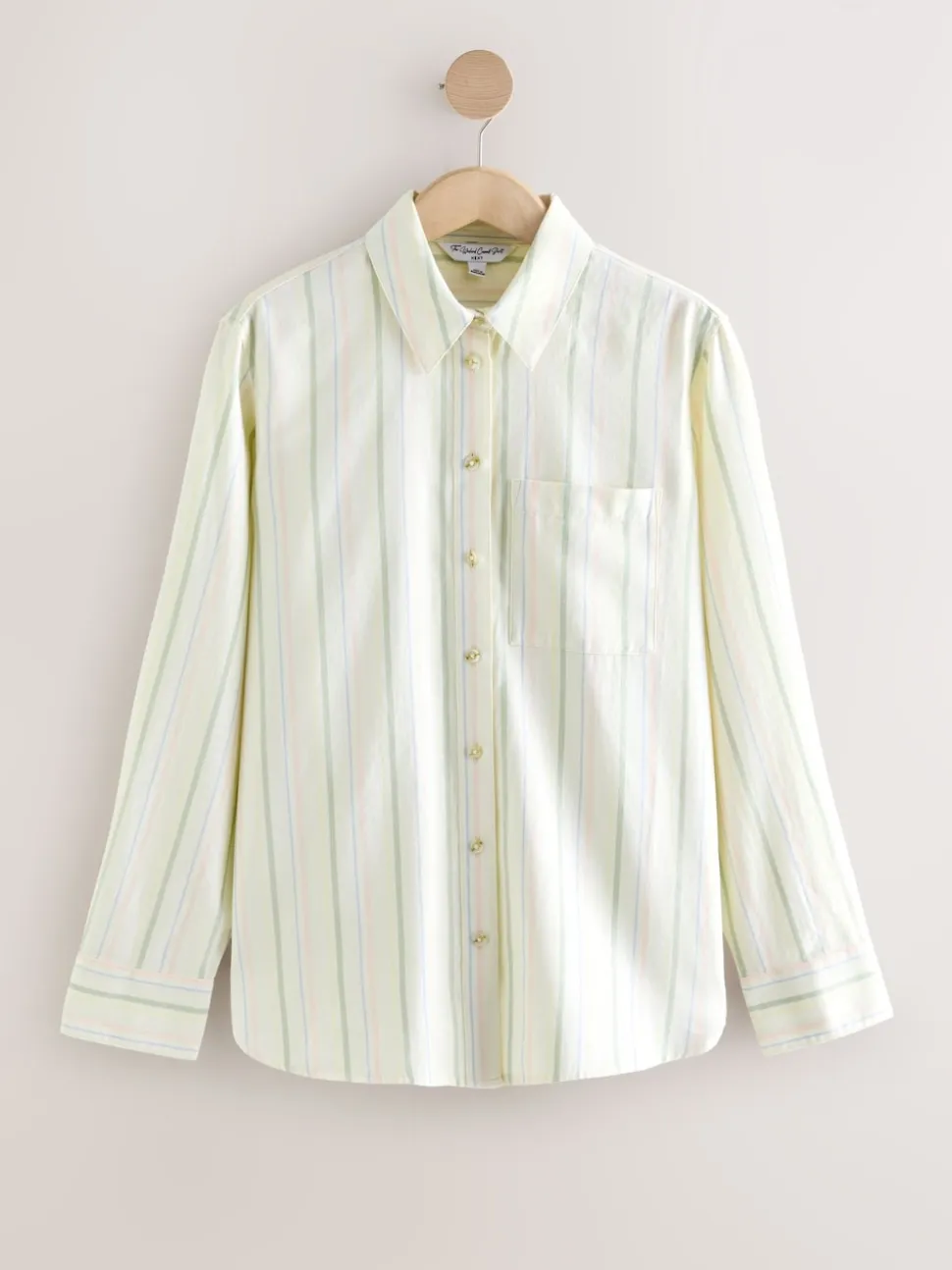 Pastel rayé - 100Chemises décontractées en coton à boutons Manches longues Chemises décontractées