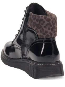 Pavers bottines vernies coupe large