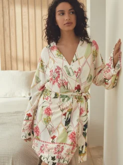 Peignoir B by Ted Baker écru à imprimé floral