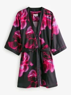 Peignoir B by Ted Baker violet vif en satin fleuri