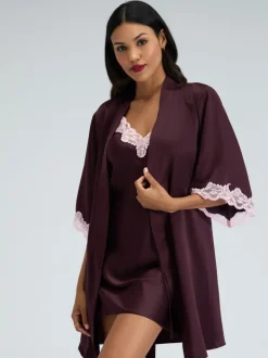 Peignoir court Boux Avenue Amelia en Satin
