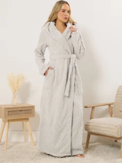Peignoir Long Tall Sally Torsade Maxi à capuche