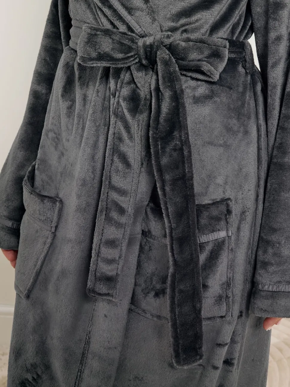 Peignoir Maxi Long Tall Sally châle à ruban
