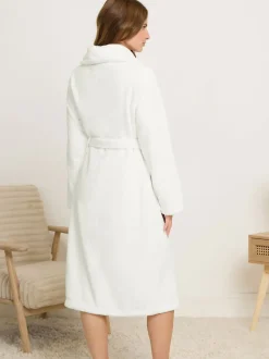 Peignoir M&Co en coton au toucher châle