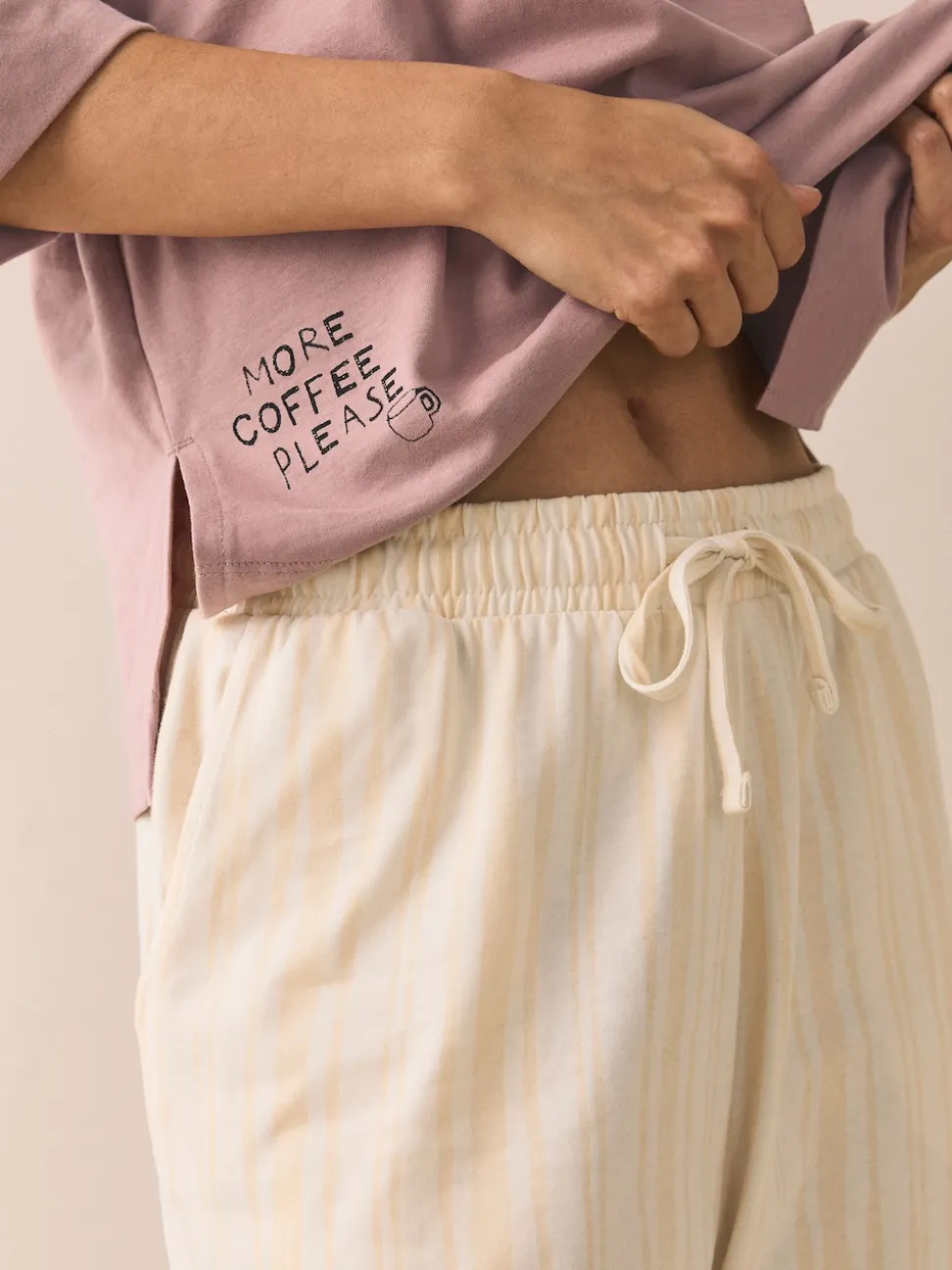 Petit-déjeuner violet - Pyjama à manches courtes