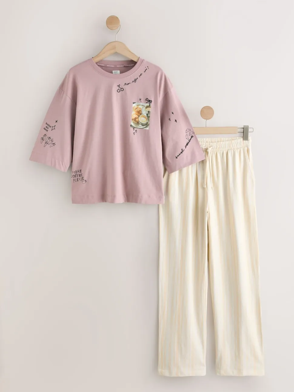 Petit-déjeuner violet - Pyjama à manches courtes