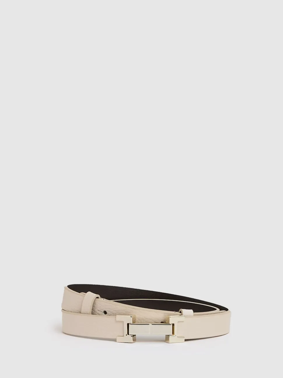 Pierre - Ceinture REISS Hayley en cuir à charnières carrées