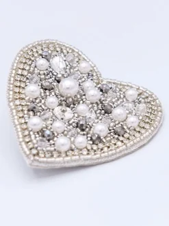 Pince à cheveux Bibi Bijoux cœur Argent scintillant