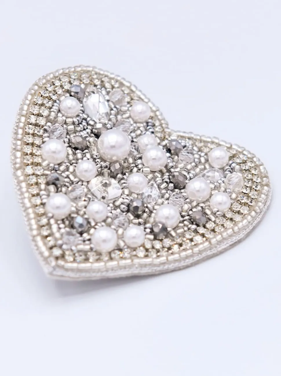 Pince à cheveux Bibi Bijoux cœur Argent scintillant