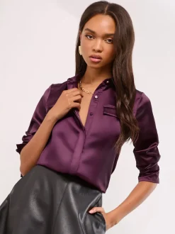 poche utilitaire Violet - Chemise Lipsy en satin