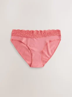 Pois imprimés - Culotte en coton et dentelle 7 Pack