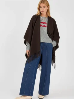 Poncho Accessorize bordé de franges