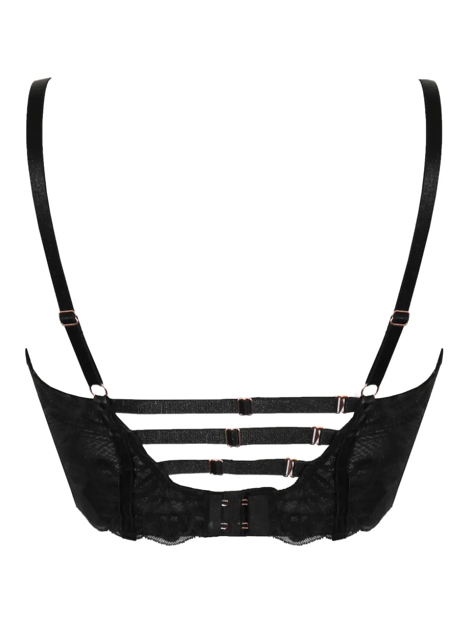 Pour Moi soutien-gorge long rembourré à fermeture zippée en onyx