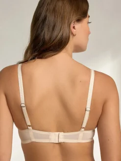 Praliné Nude & Blanc - Lot de 2 soutiens-gorge push-up pigeonnants en dentelle