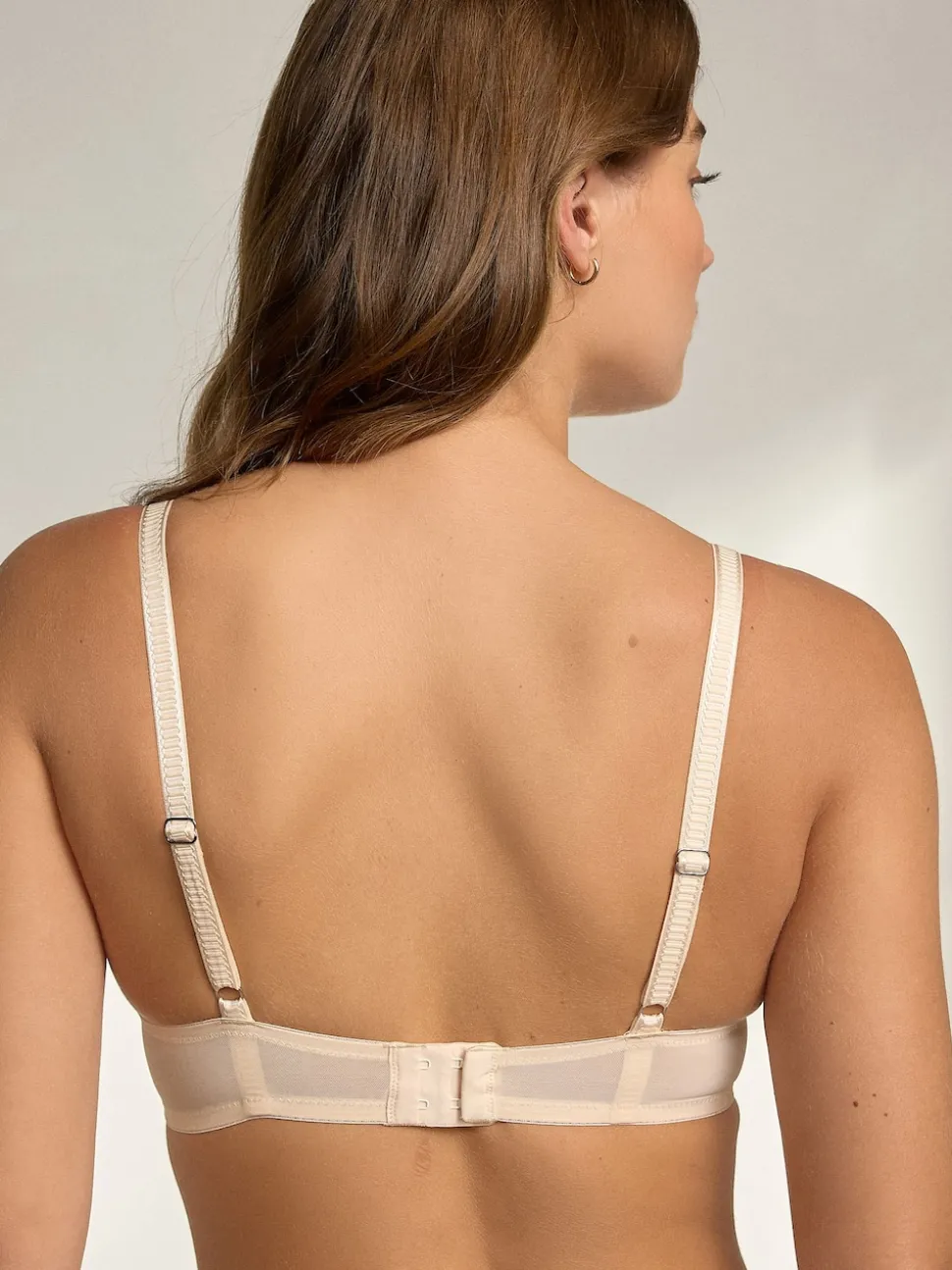 Praliné Nude & Blanc - Lot de 2 soutiens-gorge push-up pigeonnants en dentelle