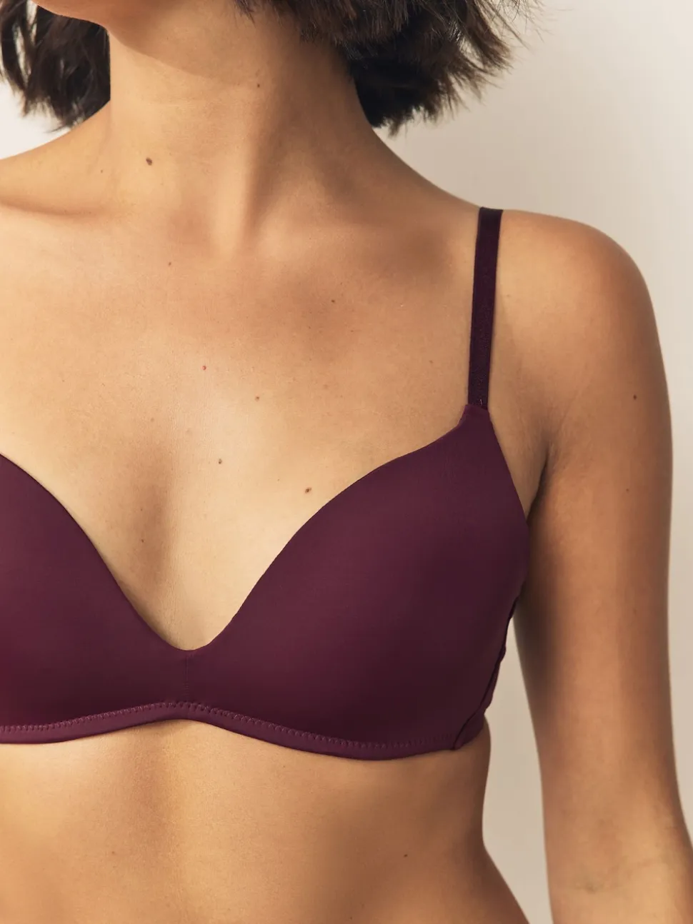 Prune violet/bleu marine - Lot de 2 soutiens-gorge lissants sans armatures A-E push-up rembourrés