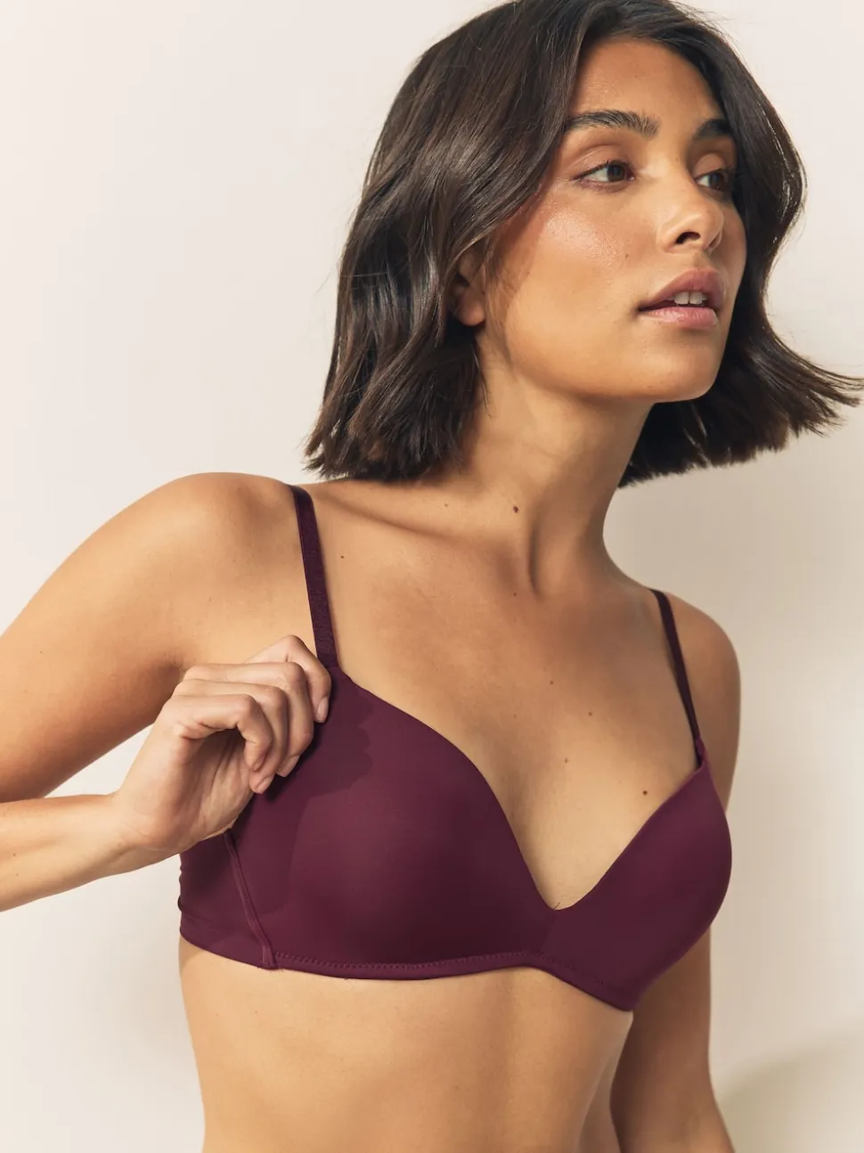 Prune violet/bleu marine - Lot de 2 soutiens-gorge lissants sans armatures A-E push-up rembourrés