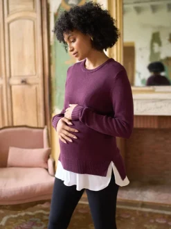 Pulls et Chemises Seraphine en Coton Blend Grossesse et Allaitement