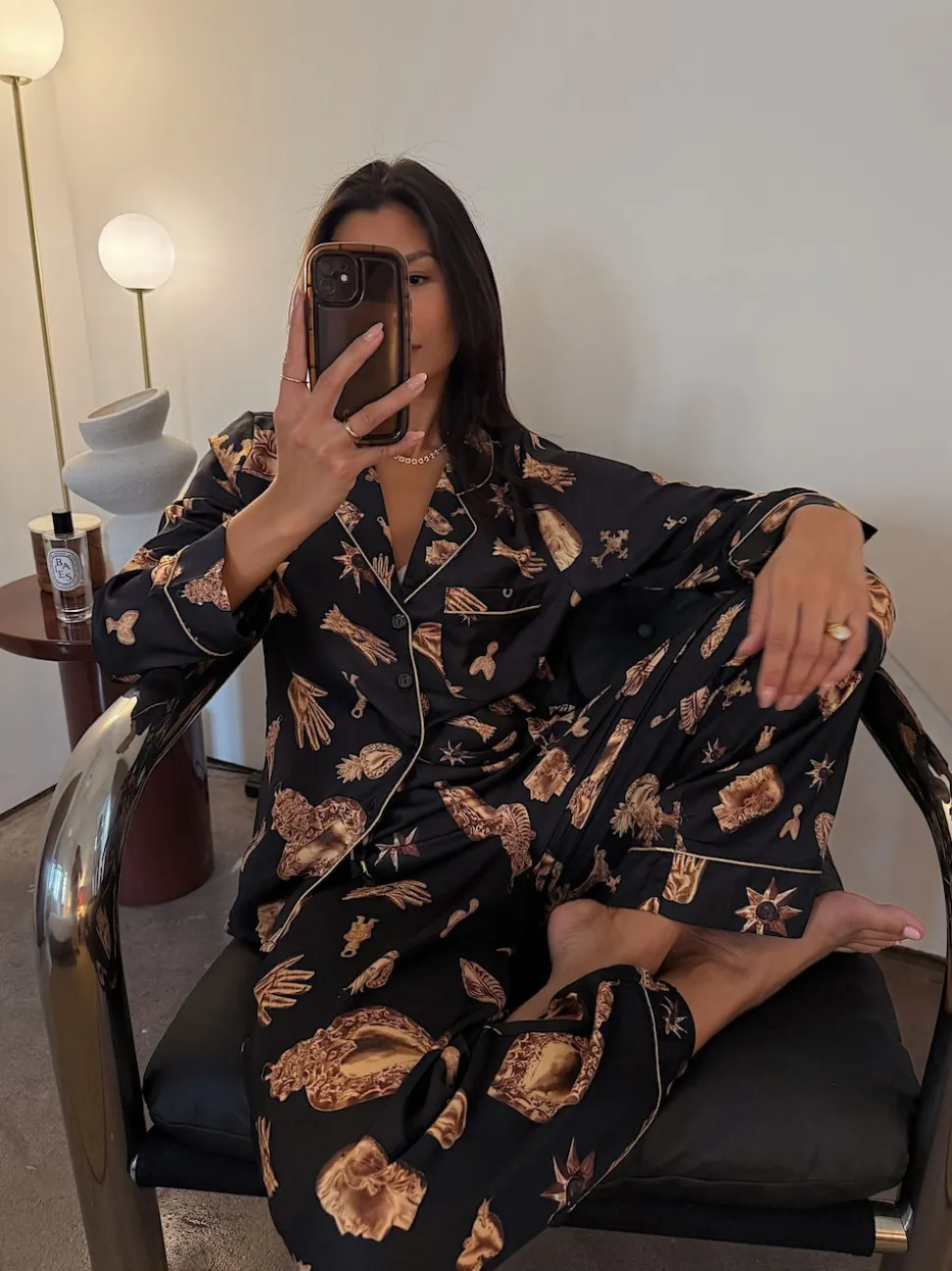Pyjama Never Fully Dressed Charm en satin boutonné