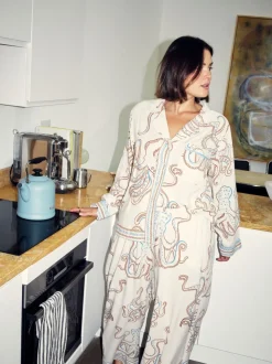 Pyjama Never Fully Dressed en viscose boutonné