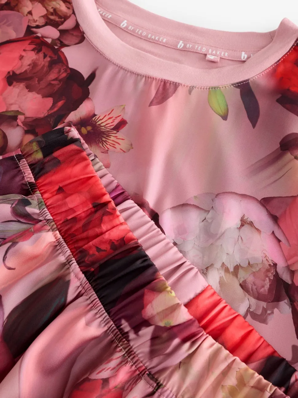Pyjamas B by Ted Baker en jersey de satin rose fleuri