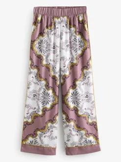 Pyjamas B by Ted Baker marron vison en satin imprimé écharpe boutonnés