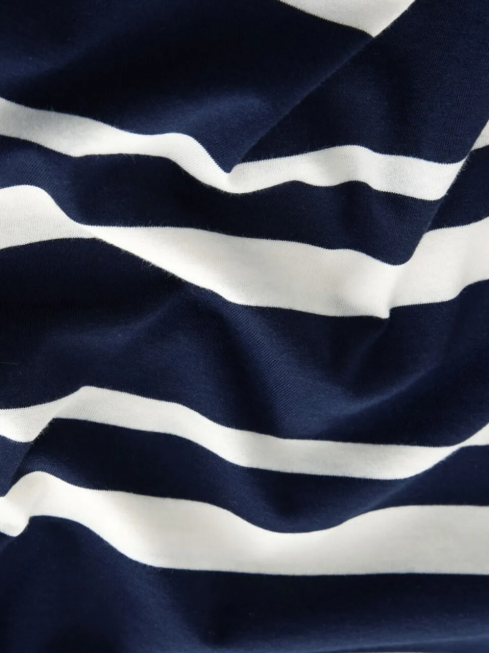 Rayé bleu marine/blanc - T-shirt à manches longues de cou d'équipage