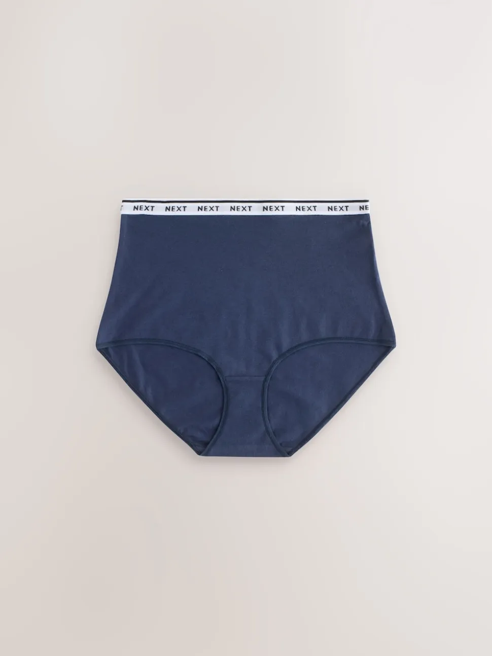 Rayures bleu marine/chocolat - Lot de 7 culottes à logo en coton