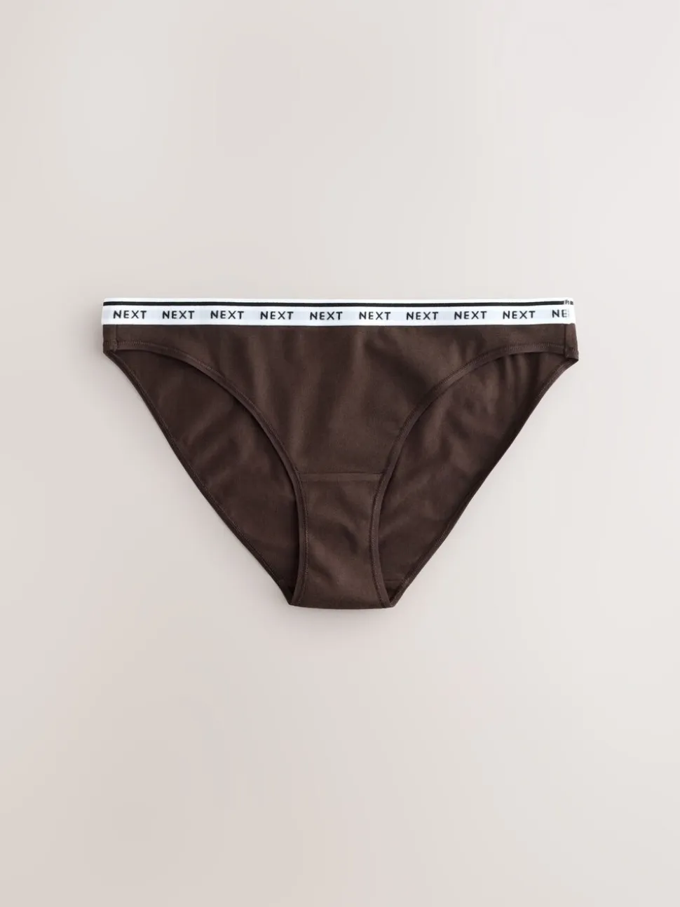 Rayures bleu marine/chocolat - Lot de 7 culottes à logo en coton
