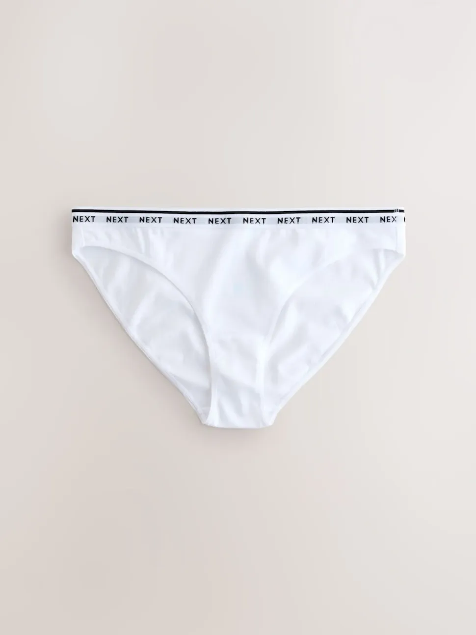 Rayures bleu marine/chocolat - Lot de 7 culottes à logo en coton