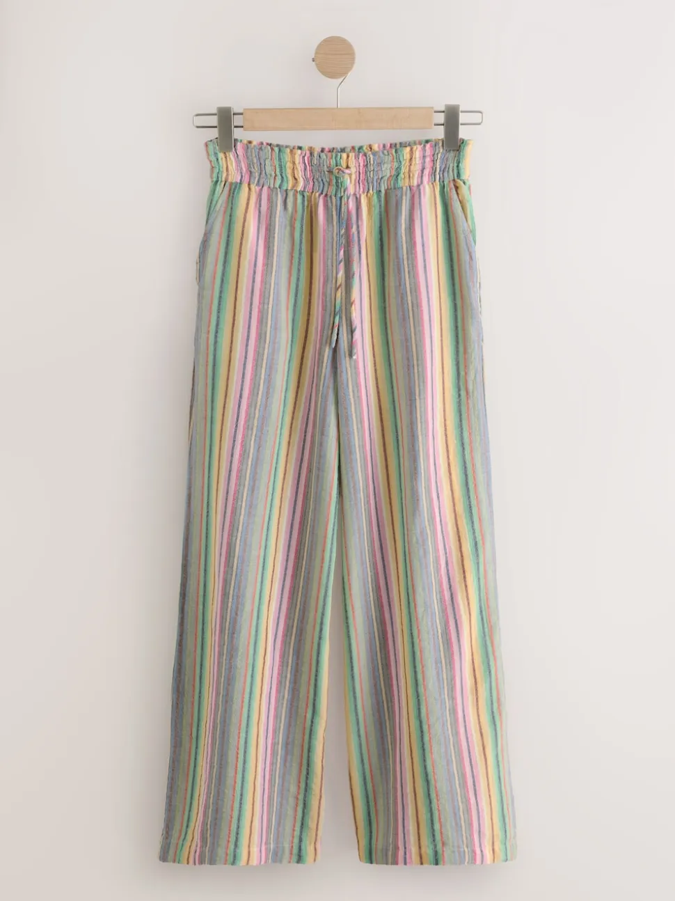 Rayures multicolores - Pantalon large à enfiler