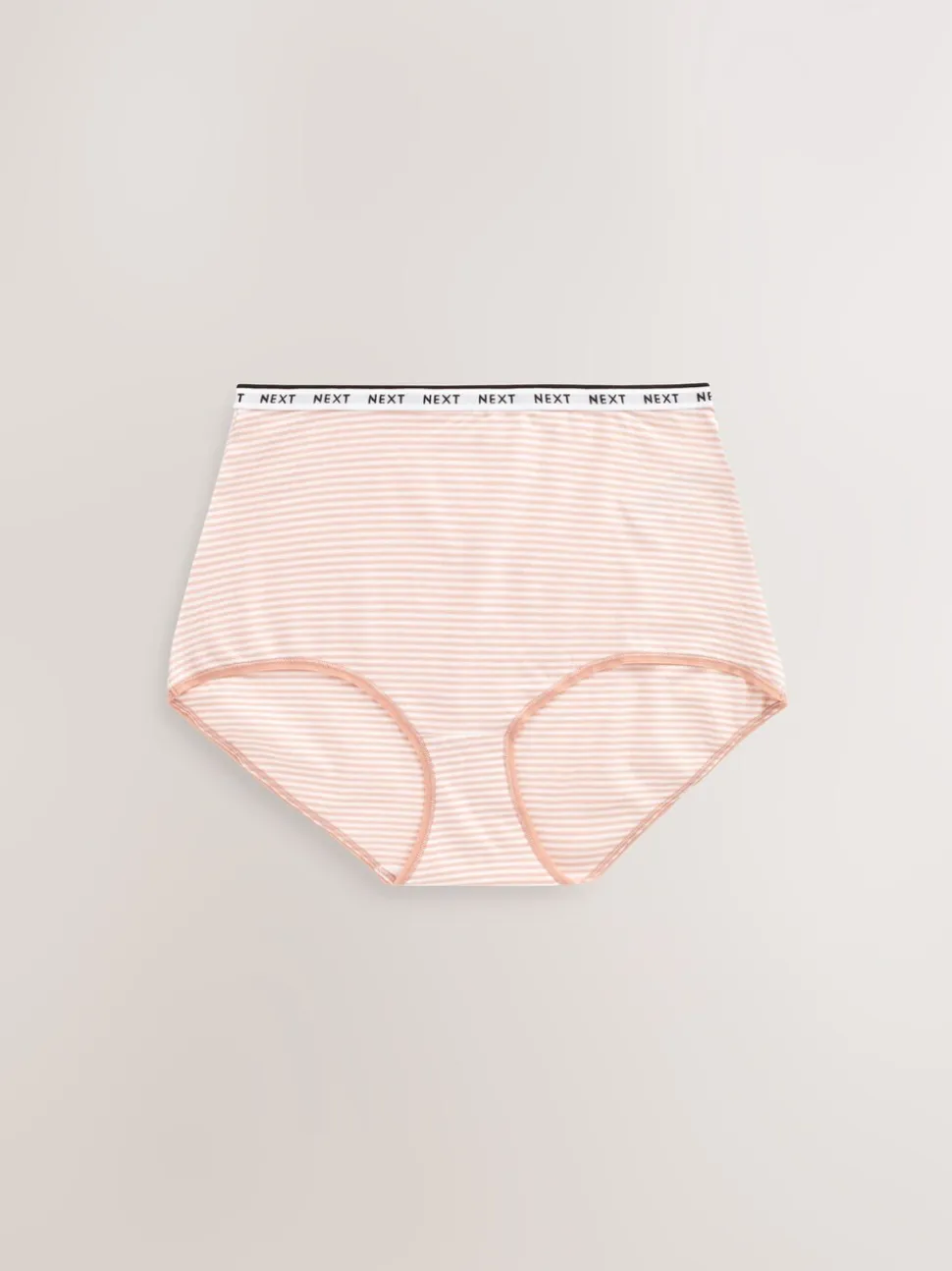 Rayures roses et bleues - Lot de 4 culottes à logo en coton